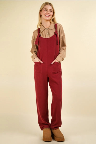 Redbean Knit Jumpsuit