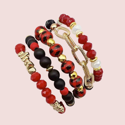 Red Buffalo Bracelet Set