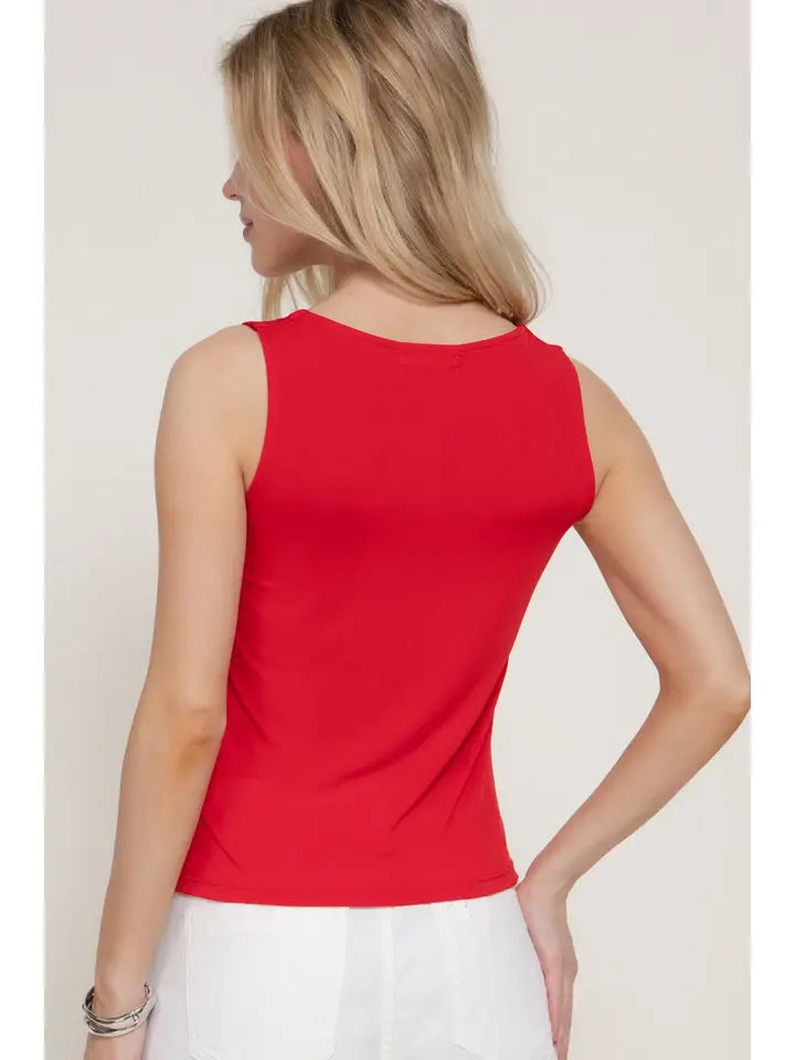 Fran Double Layer Square Neck Tank