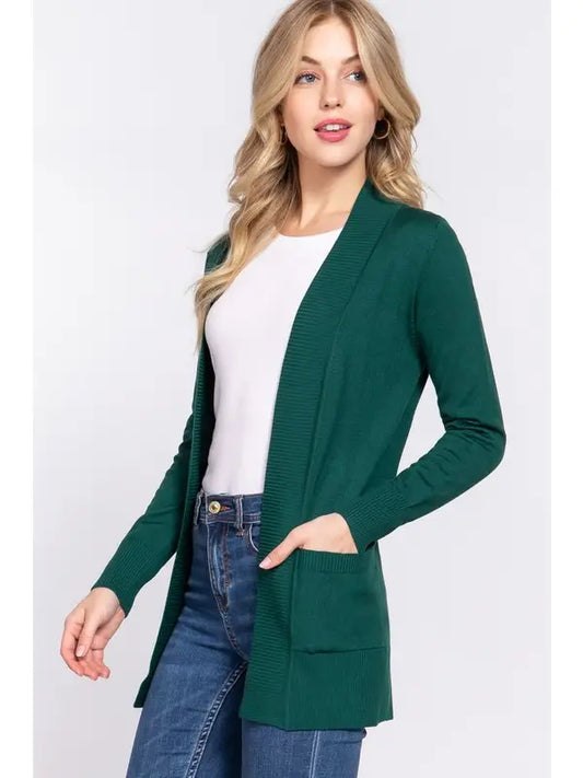 Ria Rib Banded Cardigan