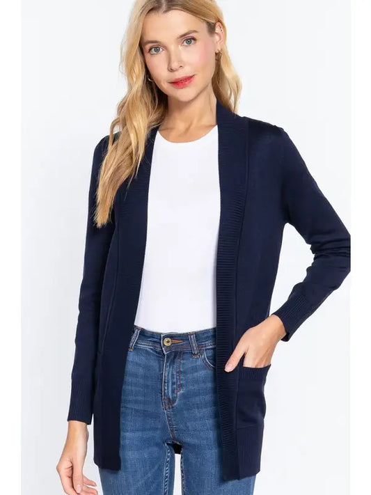 Ria Rib Banded Cardigan