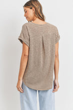 Load image into Gallery viewer, Rose Dolman Sleeves with Buttons Knit Top
