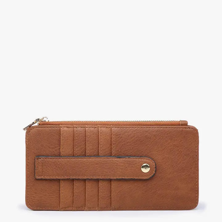 Saige Slim Card Holder Wallet - Brown