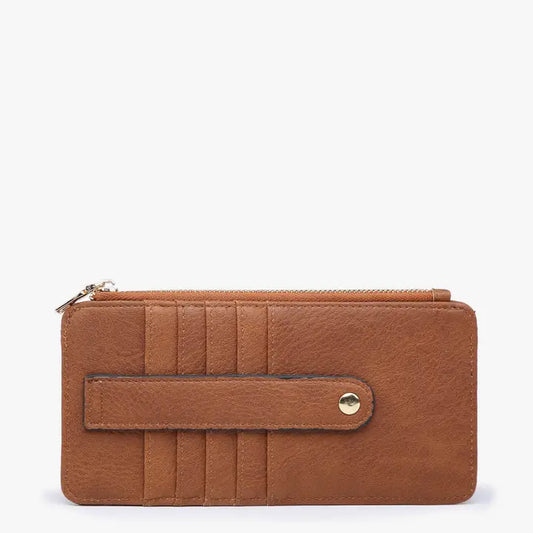 Saige Slim Card Holder Wallet - Brown