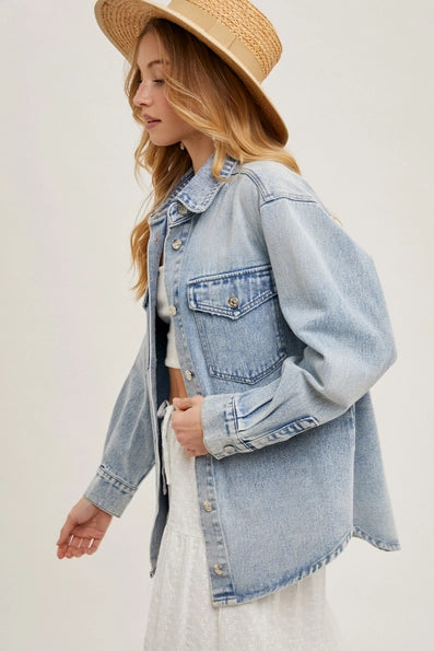 Say Yes Denim Jacket - Light Wash
