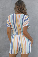 Load image into Gallery viewer, Striped V-neck Romper
