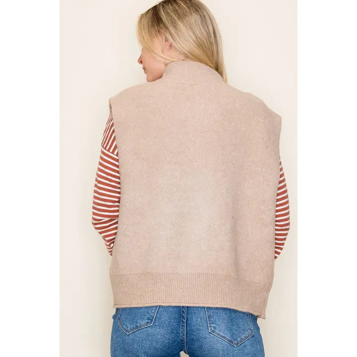 Taupe Sweater Vest