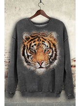 Load image into Gallery viewer, Tiger Face Mineral Washed Crewneck
