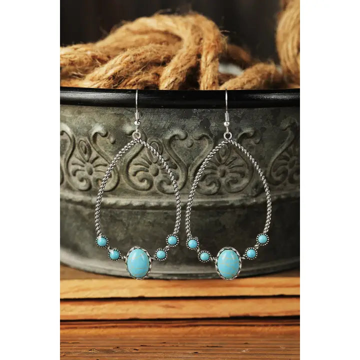 Western Turquoise Drop Earrings