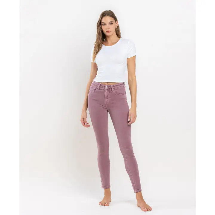 Haylie Wistful Muave High Rise Vervet Skinny Jean