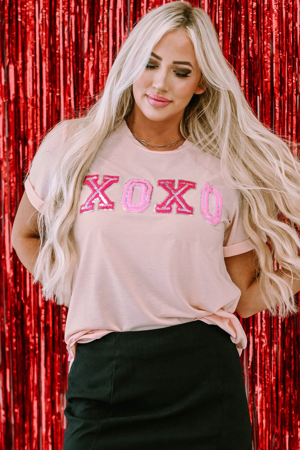 XOXO Shiny Graphic Tee