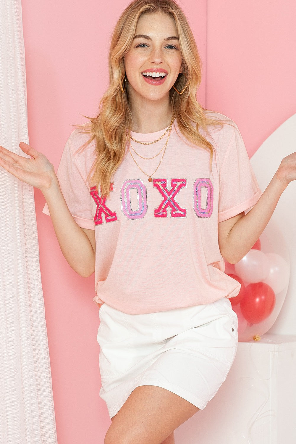 XOXO Shiny Graphic Tee