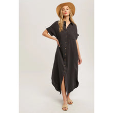 Load image into Gallery viewer, Ash Button Up Maxi Shirt Dress
