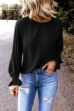 Load image into Gallery viewer, Black Bubble Long Sleeve Top
