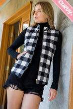 Load image into Gallery viewer, Curvy Plaid Vest - Ivory/Black
