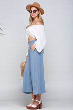 Load image into Gallery viewer, Denim Blue Smocked Gaucho Pants
