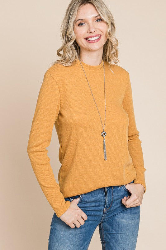 Basic Ribbed Relaxed Long Sleeve