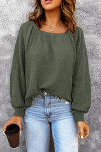 Load image into Gallery viewer, Green Scoop Neck Knit Top - Curvy
