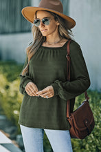Load image into Gallery viewer, Green Scoop Neck Knit Top - Curvy
