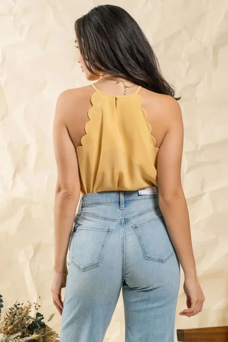 Scallop Halter Top