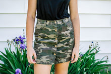 Load image into Gallery viewer, Olive Camo Jean Skirt
