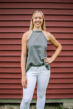 Load image into Gallery viewer, Gray Halter Neck Denim Tank
