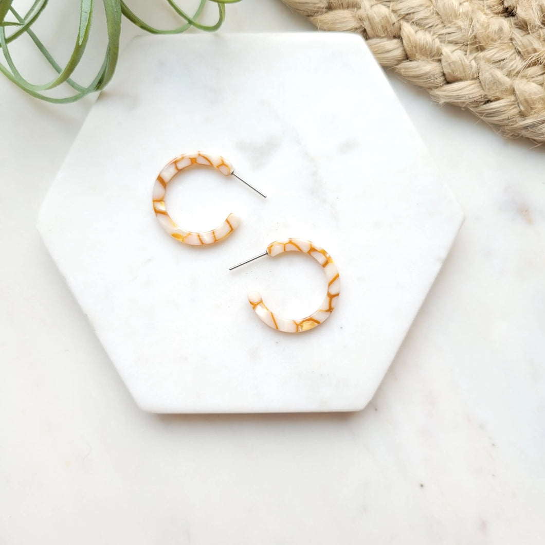 Pumpkin Spice Hoop Earrings