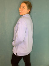 Load image into Gallery viewer, Light Purple Quater-zip Sweatshirt
