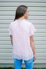 Load image into Gallery viewer, Blush Pink Swiss Dot Blouse

