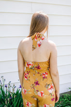 Load image into Gallery viewer, Mustard Floral Jumpsuit

