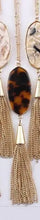 Load image into Gallery viewer, Leopard Necklace with Gold Tassel
