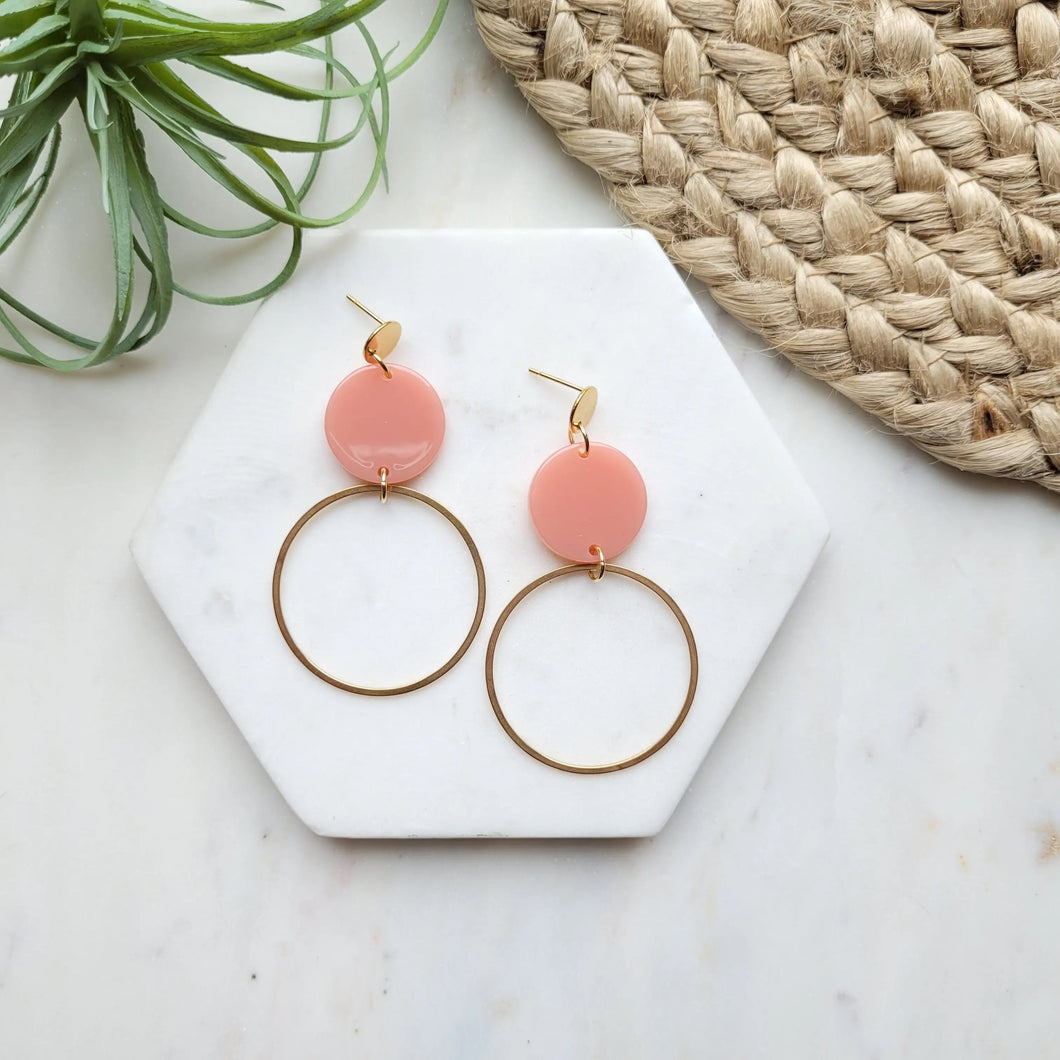 Rose Hoop Earrings