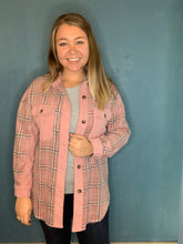 Load image into Gallery viewer, Pink Plaid Corduroy Shacket
