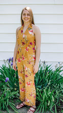 Load image into Gallery viewer, Mustard Floral Jumpsuit
