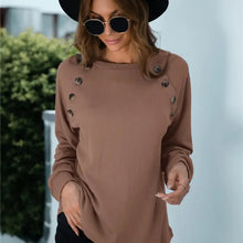 Load image into Gallery viewer, Camel Waffle Knit Button Top
