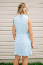 Load image into Gallery viewer, Sky Blue Swiss Dot Dress
