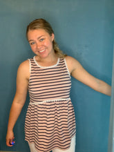 Load image into Gallery viewer, Pink Striped Sleeveless Tank Top
