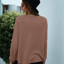 Load image into Gallery viewer, Camel Waffle Knit Button Top
