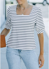 Load image into Gallery viewer, Kori Striped Puff Sleeve Top
