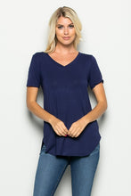Load image into Gallery viewer, Navy V Neck Tee
