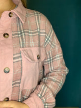 Load image into Gallery viewer, Pink Plaid Corduroy Shacket
