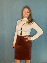 Load image into Gallery viewer, Redwood Suede Skirt
