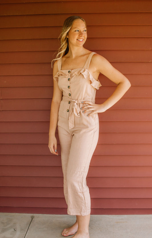 Sara Taupe Jumpsuit