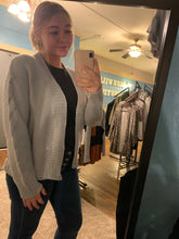 Load image into Gallery viewer, Gray knit cardigan

