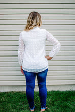 Load image into Gallery viewer, White Swiss Dot Blouse
