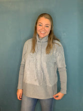 Load image into Gallery viewer, Gray Cowl Neck Dolman Sleeve Pullover
