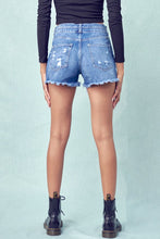 Load image into Gallery viewer, Medium Wash Distressed Shorts
