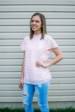 Load image into Gallery viewer, Blush Pink Swiss Dot Blouse
