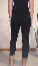 Load image into Gallery viewer, Black High-Rise Distressed Jean
