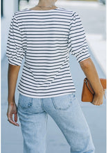 Load image into Gallery viewer, Kori Striped Puff Sleeve Top
